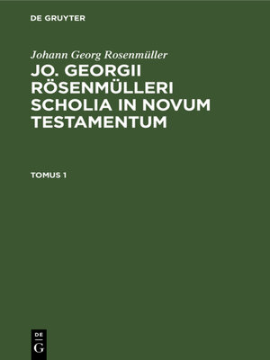 cover image of Johann Georg Rosenmüller